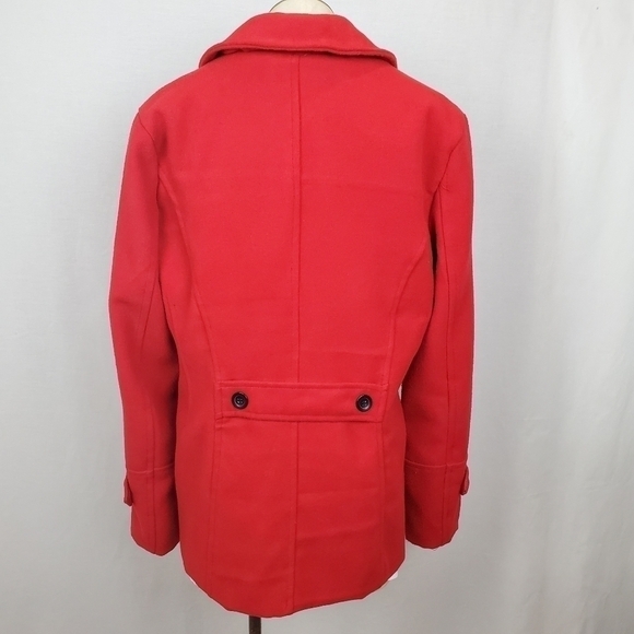 Valerie Stevens sz M Red double breasted peacoat - Picture 7 of 7